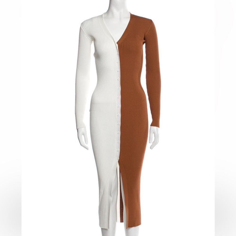 Staud Ribbed Sweater dress